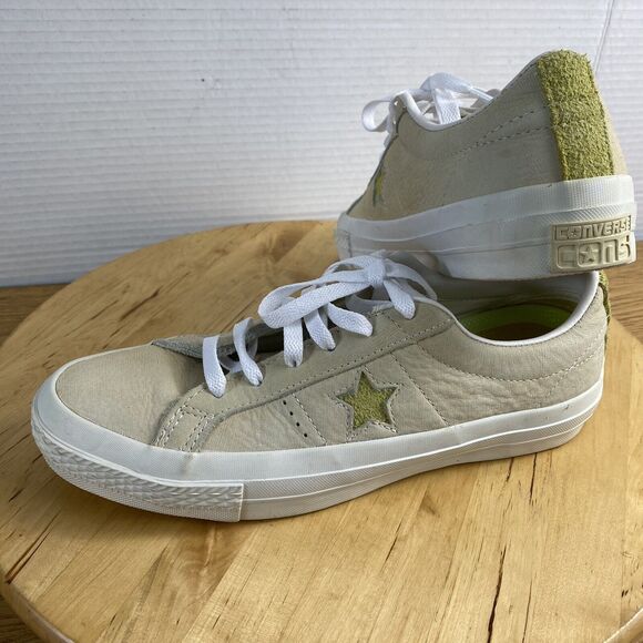 Converse One Star Ox Skate Shoes Sneakers Leather Bitter Lemon/White M-6  W-7.5 - Picture 3 of 11